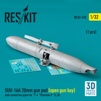 SUU-16A 20mm gun pod (open gun bay) with centerline pylon...