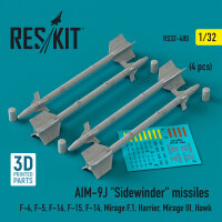 AIM-9J Sidewinder missiles (4 pcs) (F-4, F-5, F-16, F-15,...