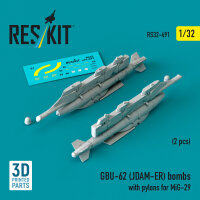 GBU-62 (JDAM-ER) bombs with pylons for MiG-29 (2 pcs) (3D...