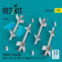 Python 3 missiles (4 pcs) (Kfir, F-15, F-16, MiG-21,...