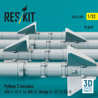 Python 3 missiles (4 pcs) (Kfir, F-15, F-16, MiG-21,...