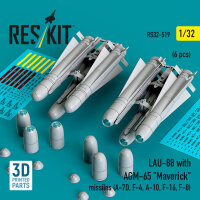 LAU-88 with (2 pcs) AGM-65 Maverick missiles (6 pcs)...