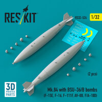 Mk.84 with BSU-36/B bombs (2 pcs) (F-15E, F-16, F-111F, AV-8B, F/A-18D) (3D Printed)
