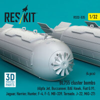 BL755 cluster bombs (4 pcs) (Alpfa Jet, Buccaneer, BAE...