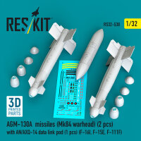 AGM-130A missiles (Mk84 warhead) (2 pcs) with AN/AXQ-14...