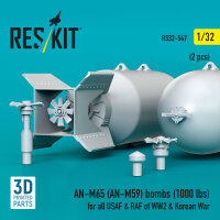 AN-M65 (AN-M59) bombs (1000 lbs) for all USAF & RAF...
