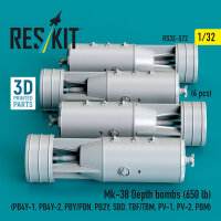 Mk-38 Depth bombs (650 lb) (4 pcs) (PB4Y-1, PB4Y-2,...