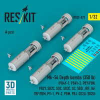 Mk-54 Depth bombs (350 lb) (4 pcs) (PB4Y-1, PB4Y-2,...
