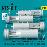 Mk-54 Depth bombs (350 lb) (4 pcs) (PB4Y-1, PB4Y-2,...