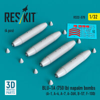 BLU-1A (750 lb) napalm bombs (4 pcs) (A-1, A-4, A-7,...