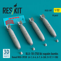 BLU-1B (750 lb) napalm bombs finned MXU-393/B (4 pcs)...