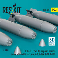 BLU-1B (750 lb) napalm bombs finned MXU-469/B (4 pcs)...