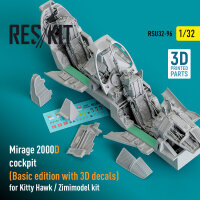 Mirage 2000D cockpit (Basic edition with 3D decals) for...