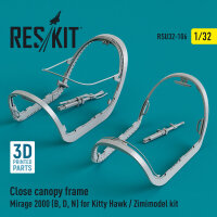 Close canopy frame Mirage 2000 (B,D,N) for Kitty Hawk /...