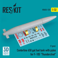 Centerline 650 gal fuel tank with pylons for F-105...