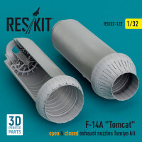 F-14A Tomcat open & closed exhaust nozzles Tamiya kit...