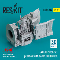 AH-1G Cobra gearbox with doors for ICM kit (3D Printed)