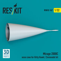 Mirage 2000C nose cone for Kitty Hawk / Zimimodel kit (3D Printed)