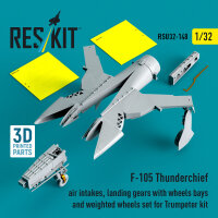 F-105 Thunderchief air intakes, landing gears with wheels...