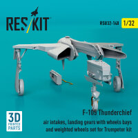 F-105 Thunderchief air intakes, landing gears with wheels...