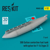300 Gallon centerline fuel tank with pylon for F-16...