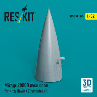 Mirage 2000D nose cone for Kitty Hawk / Zimimodel kit (3D Printed)