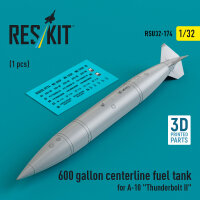 600 gallon centerline fuel tank for A-10 Thunderbolt II...