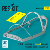 F-35A Lightning II closed canopy frame for Italeri /...
