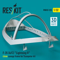 F-35 (A/C) Lightning II close canopy frame for Trumpeter kit (3D Printed)