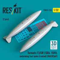 Tornado F3/GR1/GR4 1500L underwing fuel tanks (riveted)...