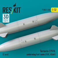 Tornado 2250L underwing fuel tanks (RAF, RSAF) (2 pcs) (3D Printed)