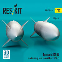 Tornado 2250L underwing fuel tanks (RAF, RSAF) (2 pcs) (3D Printed)