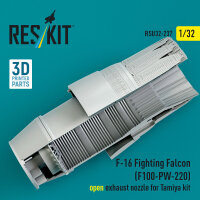 F-16 Fighting Falcon (F100-PW-220) open exhaust nozzle...