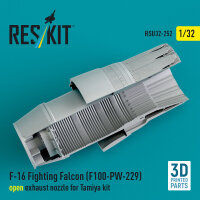 F-16 Fighting Falcon (F100-PW-229) open exhaust nozzle...
