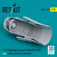 F-16 Fighting Falcon (F100-PW-229) open exhaust nozzle for Tamiya kit (3D Printed)
