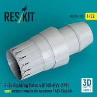 F-16 Fighting Falcon (F100-PW-229) open exhaust nozzle...