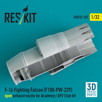 F-16 Fighting Falcon (F100-PW-229) open exhaust nozzle...