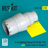 F-16 Fighting Falcon (F110-GE-129) open exhaust nozzle...