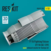 F-16 Fighting Falcon (F110-GE-129) open exhaust nozzle...
