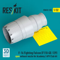 F-16 Fighting Falcon (F110-GE-129) open exhaust nozzle...