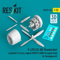 P-47D (25-30) Thunderbolt propellers (2 pcs), engine...
