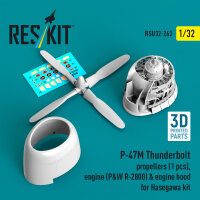 P-47M Thunderbolt propeller (1 pcs), engine (P&W...
