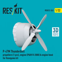P-47M Thunderbolt propeller (1 pcs), engine (P&W...