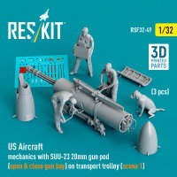 US Aircraft mechanics with SUU-23 20mm gun pod (open...