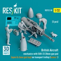 British Aircraft mechanics with SUU-23 20mm gun pod (open...