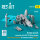 British Aircraft mechanics with SUU-23 20mm gun pod (open & close gun bay) on on transport trolley (scene 1) (3 pcs) (3D Printed)