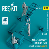 MJ-4 Jammer (MHU-83 B/E) driver & airmen (scene 1) (3 pcs) (3D Printed)