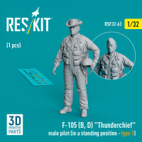 F-105 (D,F,G) Thunderchief male pilot (in a standing...