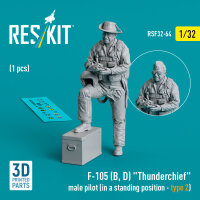 F-105 (D,F,G) Thunderchief male pilot (in a standing...