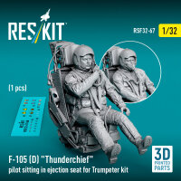 F-105D Thunderchief pilot sitting in ejection seat for...